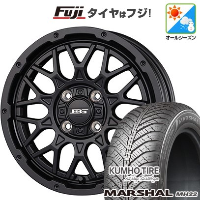 新品 ハスラー デリカミニ(4WD) オールシーズンタイヤ ホイール４本セット 165/60R15 クムホ マーシャル MH22(限定) ボトムガルシア シャドウバーツ 15インチ