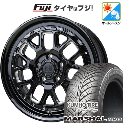 【新品国産車用5穴114.3】 | オールシーズンタイヤ ホイール4本セット | 225/60R17 | マーシャル MH22(限定) | バークレイハードロック ヒューロン 17インチ