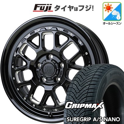 【新品国産車用 5穴114.3車】 オールシーズンタイヤ ホイール4本セット 225/60R17 SURE GRIP AS ナノ(限定) バークレイハードロック ヒューロン 17インチ
