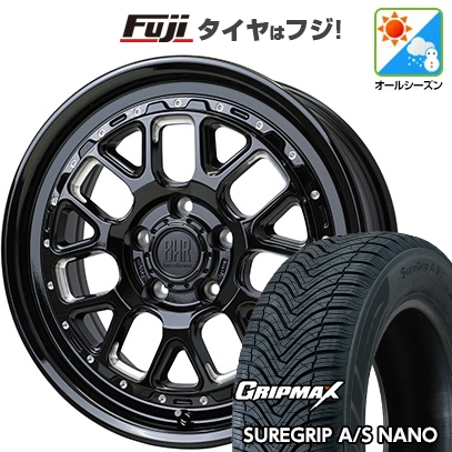 【新品国産車用5穴114.3】 | オールシーズンタイヤ ホイール4本セット | 225/65R17 | Sure Grip AS ナノ | バークレイハードロック ヒューロン 17インチ