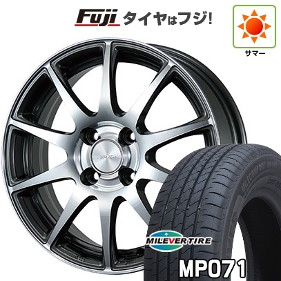 【新品国産車用4穴100】 | 夏タイヤ ホイール4本セット | 185/60R15 | ミレバー ミレコンフォート MP071(限定) | ブリヂストン エコフォルム CRS23 | 15インチ