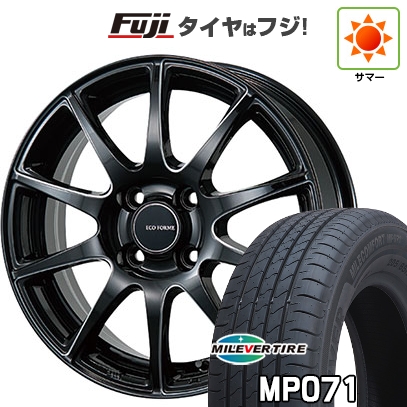 【新品国産車用4穴100】 | 夏タイヤ ホイール4本セット | 185/65R15 | ミレバー ミレコンフォート MP071(限定) | ブリヂストン エコフォルム CRS23 | 15インチ