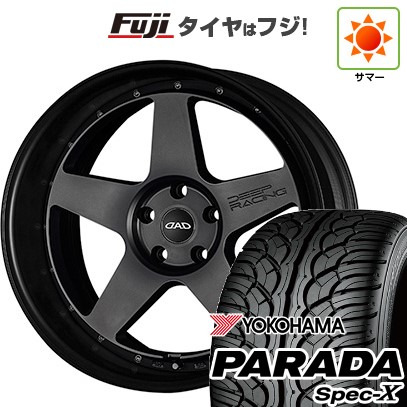 PARADA Spec-X - 【新品国産車用 5穴114.3車】 夏タイア 車輪4本仕掛ける 235/55R20 ヨコハマ 給仕 ディープレーシング 20in タイヤ、ホイール-車、バイク、自転車-自動車