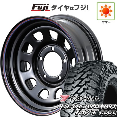 【新品】ジムニーシエラ/ジムニーノマド 夏タイヤ ホイール4本セット 225/70R16 ヨコハマ ジオランダー M/T G003 モーターファーム デイトナ 16インチ