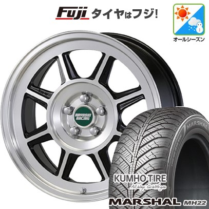 KUMHO - 【新品国産車用 5穴100車】 オール時期タイア 車輪4本仕掛ける 205/50R17 マーシャル MH22(押さえる) ハヤシレーシング ハヤシ表どおり 手あいSTL 17in 自動車-車、バイク、自転車