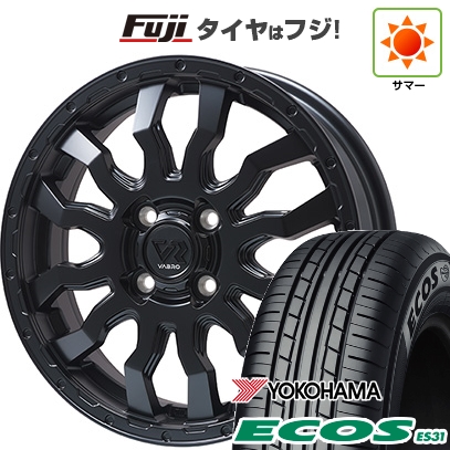 日本製 新品 軽自動車 夏タイヤ ホイール４本セット 165/55R14 ヨコハマ エコス ES31 トピー ヴァブロ RR-01【限定】 14インチ