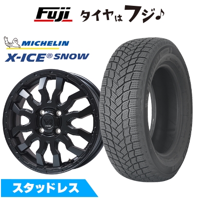 新品 軽自動車 ソリオ スタッドレスタイヤ ホイール４本セット 165/70R14 ミシュラン X-ICE SNOW ヴァブロ RR-01 限定 14インチ ※コンパクトカー装着不可