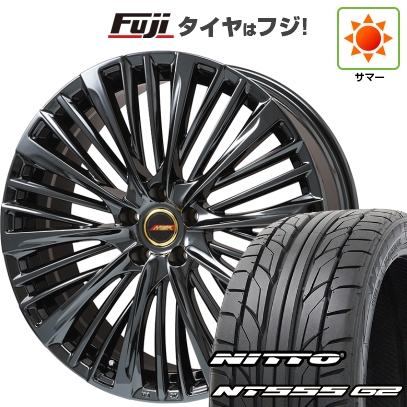 【パンク保証付き】【新品】40系アルファード/ヴェルファイア用 夏タイヤ ホイール４本セット 245/40R21 NITTO NT555 G2 PREMIX MER-X (平座ナット) 21インチ