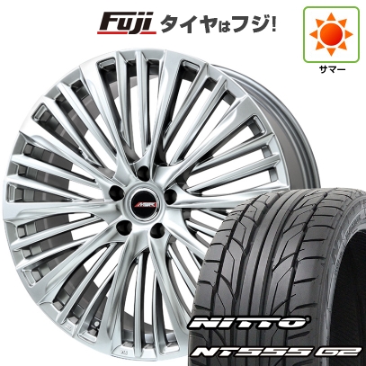 【パンク保証付き】【新品】40系アルファード/ヴェルファイア用 夏タイヤ ホイール４本セット 245/40R21 NITTO NT555 G2 PREMIX MER-X (平座ナット) 21インチ