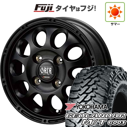 【新品 軽自動車】軽トラ 軽バン 夏タイヤ ホイール４本セット 145/80R12 80/78N ヨコハマ ジオランダー M/T G003 MID ガイア クロス 12インチ