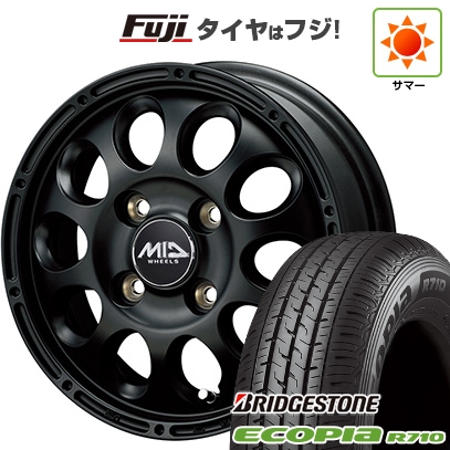 【新品 軽自動車】軽トラ 軽バン | 夏タイヤ ホイール4本セット | 145/80R12 80/78N | エコピア R710 | ガイア クロス スズキ キャリー専用 | 3.5J 12インチ