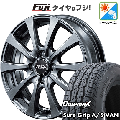プロボックス(160系) | オールシーズンタイヤ ホイール4本セット | 155R14C 88/86T | シュアグリップ AS Van(2024年製) | G10 | 5J 14インチ