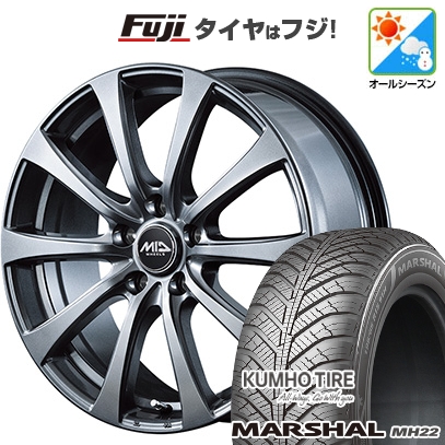 【新品国産車用5穴114.3】 | オールシーズンタイヤ ホイール4本セット | 225/65R17 | マーシャル MH22(限定) | MID WHEELS G10 | 7J 17インチ