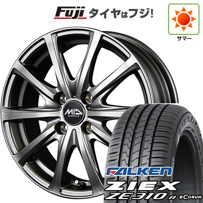 ZIEX 【新品国産車用 4穴100車】 夏タイヤ ホイール4本セット 195