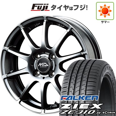 【新品国産車用 4穴100車】 夏タイヤ ホイール4本セット 195/55R16 ファルケン ジークス ZE310R エコラン(限定) MID WHEELS スタッグ  16インチ