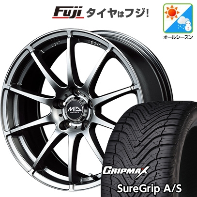 【新品国産車用5穴114.3】 | オールシーズンタイヤ ホイール4本セット | 225/40R18 | グリップマックス Sure Grip AS | スタッグ メタリックグレー 18インチ