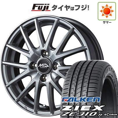 【新品国産車用 4穴100車】 夏タイヤ ホイール4本セット 185/65R15 ファルケン ジークス ZE310R エコラン(限定) MID WHEELS SQ27 15インチ