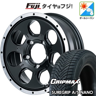 【新品】ジムニー オールシーズンタイヤ ホイール４本セット 175/80R16 GRIP MAX シュアグリップ オールシーズン ナノ(限定) MID ロードマックス WO-7 16インチ