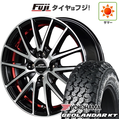 【新品 軽自動車】軽トラ 軽バン 夏タイヤ ホイール４本セット 145/80R12 80/78N ヨコハマ ジオランダー KT MID シュナイダー RX27 12インチ
