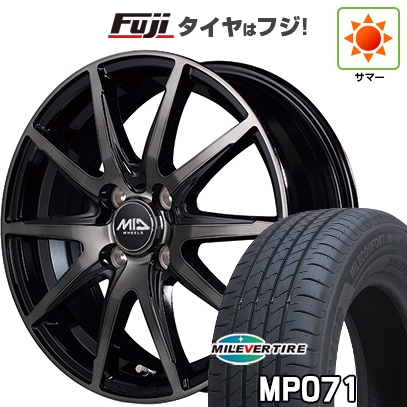 【新品国産車用4穴100】 | 夏タイヤ ホイール4本セット | 185/60R15 | ミレバー ミレコンフォート MP071(限定) | MID WHEELS DR-02 | 15インチ