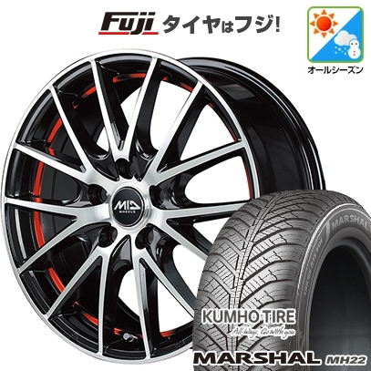 【新品】シエンタ 2022- | オールシーズンタイヤ ホイール4本セット | 205/45R17 | マーシャル MH22(限定) | MID WHEELS RX27 | 7J 17インチ