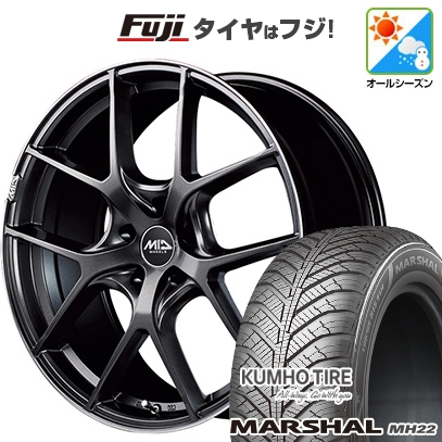 【新品国産車用5穴114.3】 | オールシーズンタイヤ ホイール4本セット | 215/60R17 | マーシャル MH22(限定) | MID WHEELS MID EXCLUSIVE 025F | 7J 17インチ