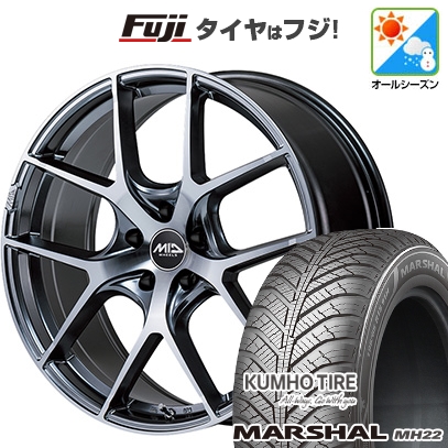 新品国産車用 5穴114.3車 オール時期タイア 車輪4本仕掛ける 235/55R18 マーシャル MH22(押さえる) MID WHEELS MID EXCLUSIVE 025F RN 18in オールシーズンタイヤ、ホイールセット-車、バイク、自転車