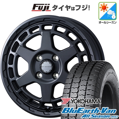 【新品 軽自動車】軽トラ 軽バン オールシーズンタイヤ ホイール４本セット 145/80R12 80/78N  ブルーアース Van RY61 マッドヴァンス X タイプS 12インチ