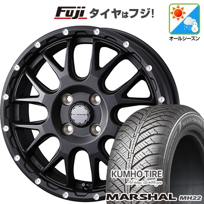 新品国産車用 4穴100車  オールシーズンタイヤ ホイール4本セット 165/70R14 マーシャル MH22 オールシーズン(限定) WEDS マッドヴァンス 08 14インチ
