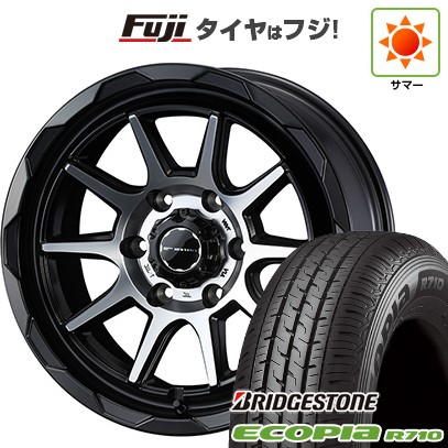 BRIDGESTONE ECOPIA 195/80R15 タイヤホイール エコピア 【新品】ハイエース200系 夏タイヤ ホイール4本セット 195