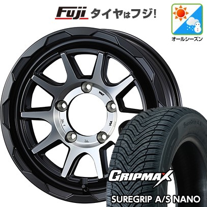 【新品】ジムニーシエラ オールシーズンタイヤ ホイール４本セット 195/80R15 GRIP MAX SURE GRIP AS ナノ(限定) マッドヴァンス 06 15インチ