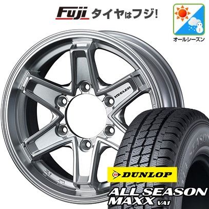 ダンロップ 195/80R15 美品 DUNLOP ハイエース 4本 セット DUNLOP 【新品】ハイエース200系 オールシーズンタイヤ ホイール