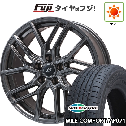 【新品国産車用5穴114.3】 | 夏タイヤ ホイール4本セット | 205/60R16 | ミレバー MP071 | ブランドルライン ヴァレーゼ ディープグレー | 6.5J 16インチ
