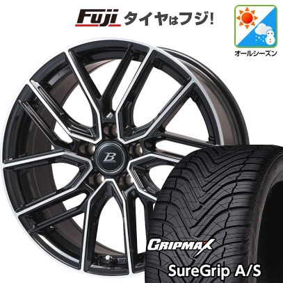 【新品国産車用5穴114.3】 | オールシーズンタイヤ ホイール4本セット | 235/50R18 | Sure Grip AS | ヴァレーゼ ブラックポリッシュ 18インチ