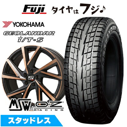 GEOLANDAR I/T-S G073 - 【新品】インポート車用 プジョー リフター スタッドレスタイヤ 銀輪4本仕かける 215/60R17 ヨコハマ ジオランダー I/T-S G073 MSW by OZ Racing MSW 80 17in