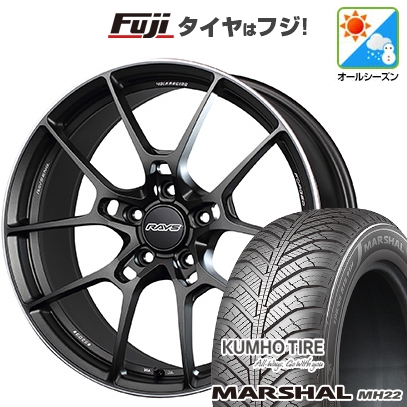 KUMHO - 【新品国産車用5穴114.3】 | オール時期タイア 車輪4本仕掛ける | 225/45R18 | マーシャル MH22(押さえる) | G025 18in 自動車-タイヤ、ホイール-車、バイク、自転車