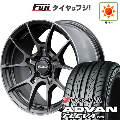 【新品国産車用 4穴100車】 夏タイヤ ホイール4本セット 195/45R16 ヨコハマ アドバン フレバV701 RAYS レイズ ボルクレーシング G025 16インチ
