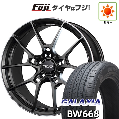 【新品国産車用5穴114.3】 | 夏タイア 車輪4本仕掛ける | 235/55R19 | ギャラクシア BW668(押さえる) | RAYS レイズ ボルクレーシング G025 | 8J 19in 車、バイク、自転車-自動車
