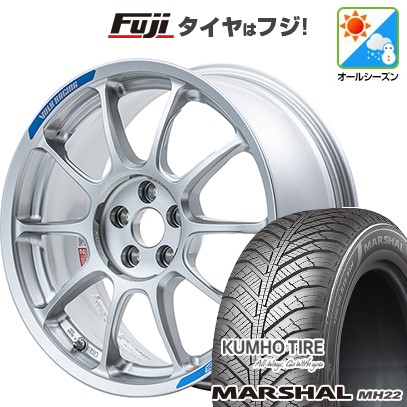 新品国産車用 5穴100車 オールシーズンタイヤ ホイール4本セット 215/45R17 クムホ マーシャル MH22(限定) RAYS ボルクレーシング ZE40 クラブレーサー 17インチ