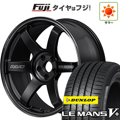 【新品国産車用5穴114.3】 | 夏タイヤ ホイール4本セット | 225/35R19 | ダンロップ ルマン V+(ファイブプラス) | TE37 サーガ S-plus Black Shadow | 19インチ