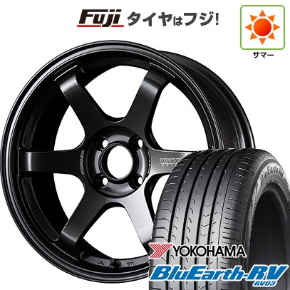 【パンク保証付き】新品国産車用 4穴100車 夏タイヤ ホイール4本セット 185/60R15 ブルーアース RV-03 RAYS レイズ ボルクレーシング TE37 ソニック 15インチ