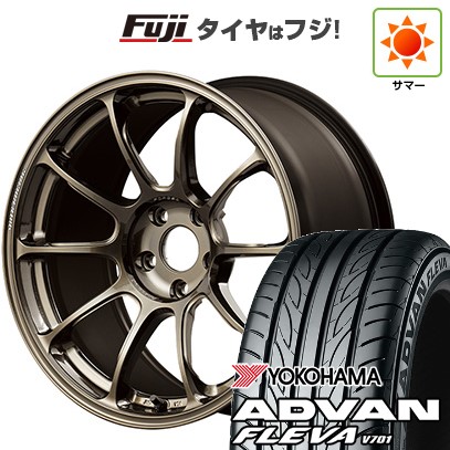 【新品国産車用 4穴100車】 夏タイヤ ホイール4本セット 195/45R16 ヨコハマ アドバン フレバV701 RAYS レイズ ボルクレーシング ZE40 16インチ