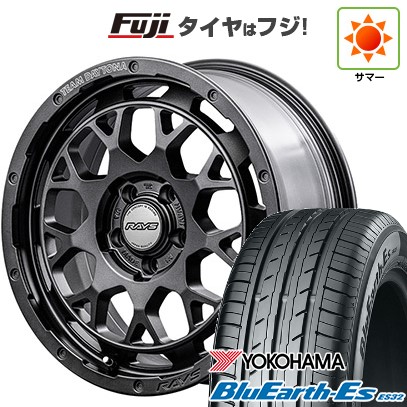 【新品国産車用 5穴114.3車】 夏タイア 銀輪4本仕かける 225/55R18 ヨコハマ 青味地びた ES32 RAYS レイズ デイトナ M9+ SPEC-M 18in