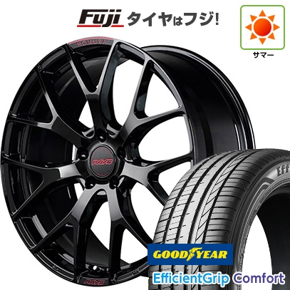 【新品国産車用5穴114.3】 | 夏タイヤ ホイール4本セット | 215/45R18 | グッドイヤー EfficientGrip Comfort(限定) | ホムラ 2X7FT SPEC-M 18インチ