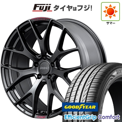 【新品国産車用5穴114.3】 | 夏タイヤ ホイール4本セット | 215/45R18 | グッドイヤー EfficientGrip Comfort(限定) | ホムラ 2X7FT SPORT EDITION 18インチ