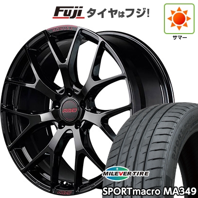 【新品国産車用5穴114.3】 | 夏タイヤ ホイール4本セット | 225/45R19 | ミレバー MA349 | RAYS レイズ ホムラ 2X7FT SPEC-M | 7J 19インチ