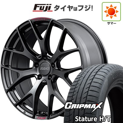 【新品国産車用 5穴114.3車】 夏タイア 銀輪4本仕かける 235/55R18 GRIP MAX スタチャー H/T BSW（押さえる） RAYS レイズ ホムラ 2X7FT SPORT EDITION 18in