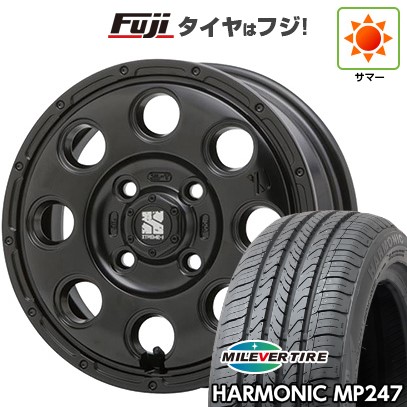 【新品 軽自動車】 夏タイヤ ホイール４本セット 165/55R14 ミレバー ハーモニック MP247(限定) MLJ エクストリームJ KK03 14インチ