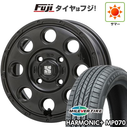 【新品 軽自動車】夏タイヤ ホイール４本セット 165/55R15 ミレバー ハーモニック プラス MP070(限定) MLJ エクストリームJ KK03 15インチ