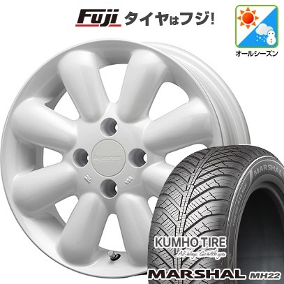 【新品 軽自動車】ハスラー オールシーズンタイヤ ホイール４本セット 165/65R14 クムホ マーシャル MH22 AS(限定) MLJ ハイペリオン ピノプラス 14インチ